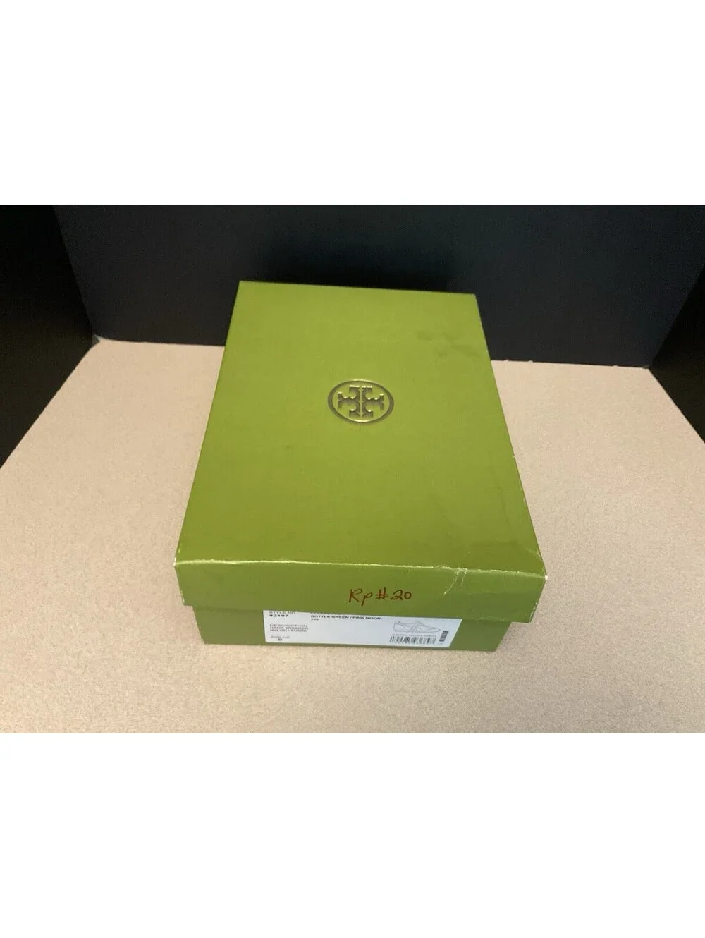 New! Womens Tory Burch HANK Nylon & Suede Sneakers, Bottle Green/Pink. Size 8.
